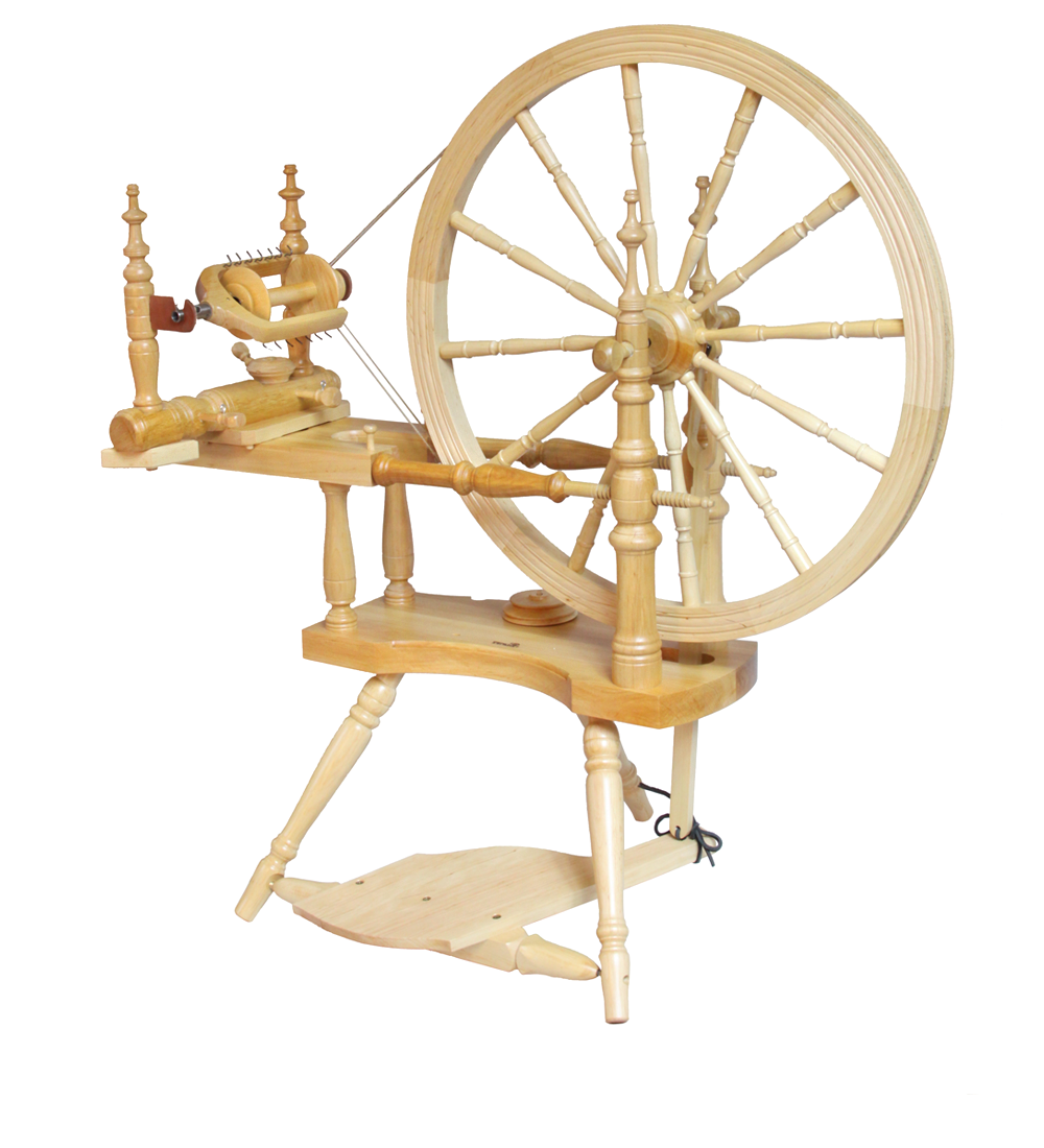 Kromski Polonaise Spinnrad Lackiert — klare Schutzlackierung, helles Erlholz