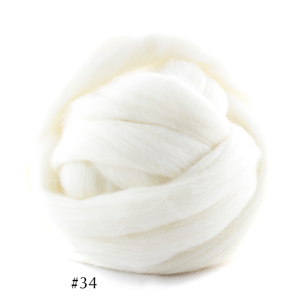 Kromski Merino Kammzug Standard in Reisweiß, Farbe 34