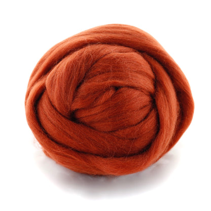 Kromski Merino Kammzug Standard in Terrakotta, Farbe 8