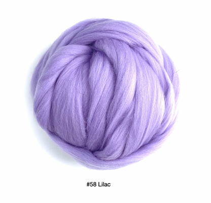 Kromski Merino Kammzug Standard in Flieder, Farbe 58