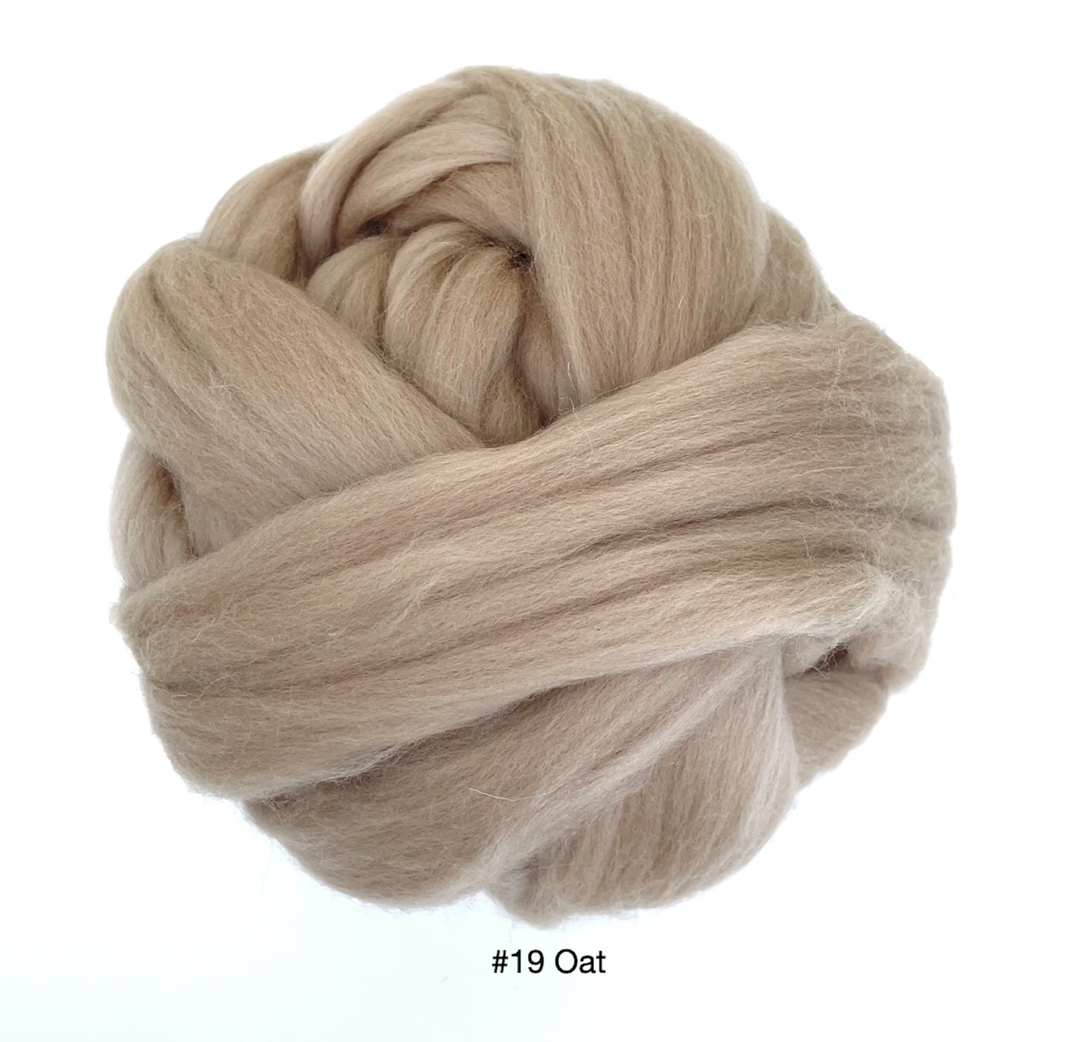 Kromski Merino Kammzug Standard in Hafer, Farbe 19