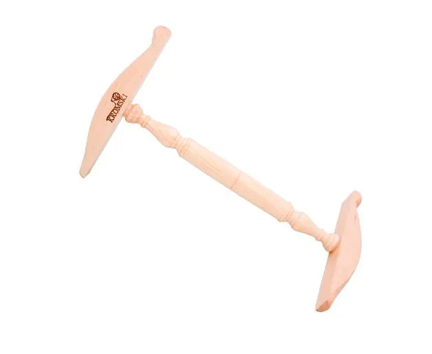 Kromski Kreuzhaspel Niddy Noddy unlackiert - naturbelassene Holzoptik zum Garnwickeln